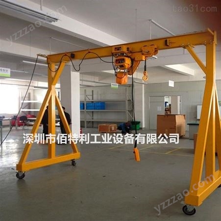 湖南龙门架设计生产 湘潭仓库装卸2吨龙门架 衡阳移动式葫芦起重机