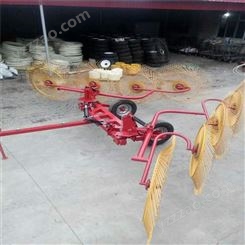 60马力拖拉机带搂草机 4.5米搂幅圆盘搂草机 60齿玉米棉花秸秆收获机