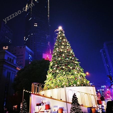 大型圣诞树10米圣诞树6米圣诞树树木亮化安装树灯铁艺花灯