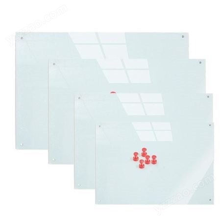 利达办公磁性玻璃白板钢化留言玻璃白板60*90可定制尺寸