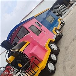 信晟达铁艺仿真大型复古蒸汽火车头景区售卖小吃车复古餐车模型