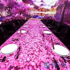 上海争飞全息光影3D音乐餐厅网红沉浸式投影浪漫梦幻西餐厅主题求婚婚礼场所设计