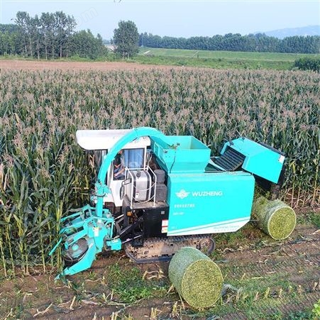 玉米秸秆青贮机大型机械 五征集团 玉米收割打捆青贮机视频