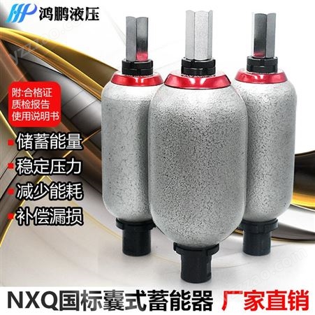 鸿鹏NXQA系列囊式液压蓄能器皮囊储能器NXQA囊式蓄能器皮囊0.63L蓄能器