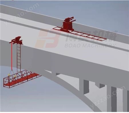 新款桥梁检测车 博奥高空作业吊篮 轨道式检查车设计生产 直流电