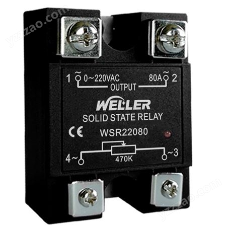 单相交流调压模块WSR22080 80A威勒Weller 单相交流调压模块WSR22080 80A 470K电位器控制 0-220VAC可调