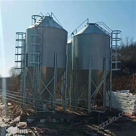 养殖饲料塔自动化料塔 大容量养鸡猪畜牧设备 信杰供应料塔料线
