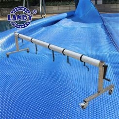 泳池盖布收卷机 泳池保温膜卷膜器 不锈钢材质 承重强 不易损坏 使用寿命长 蓝尔迪