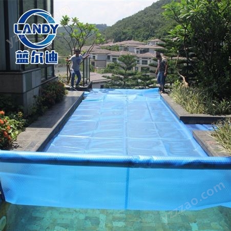 气泡保温膜 蓝尔迪泳池保温盖膜 加厚加大浅蓝泳池盖 气泡覆盖膜