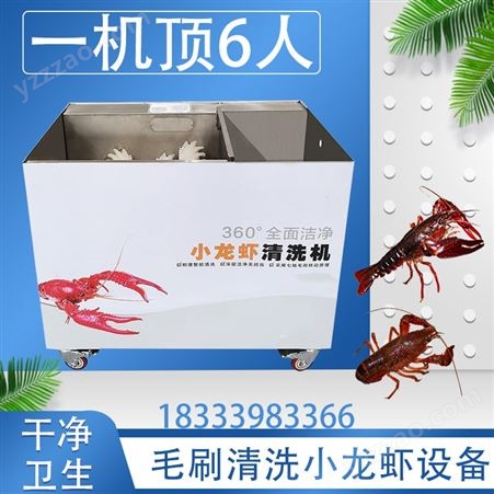 创达 小龙虾自动清洗机 智能清洗海鲜 省时省力 毛刷清洗机