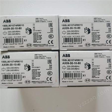 ABB接触器 AX09-30-10-80 现货销售 批发供应