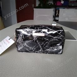 手袋生产厂家加工定制韩版石头纹黑色化妆包 化妆包收纳包
