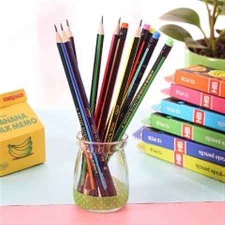 红素小学生hb木铅笔三角杆铅笔 免费设计logo 1000件起订不单独零售