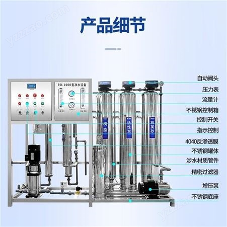 哈尔滨单双级反渗透纯水设备 去钙镁离子水设备软水设备