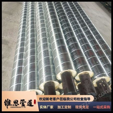 实体厂家铝皮保温管 架空铁皮保温管 聚氨酯保温管