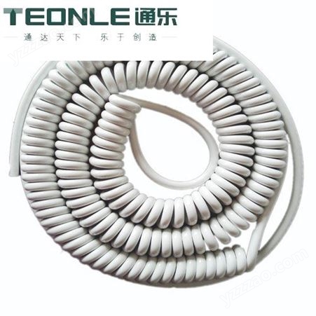 弹簧线缆信号传输弹簧线电线TPU螺旋高弹性柔性线缆