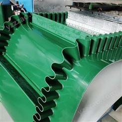 工厂直销平面输送带 PVC绿色裙边传送带