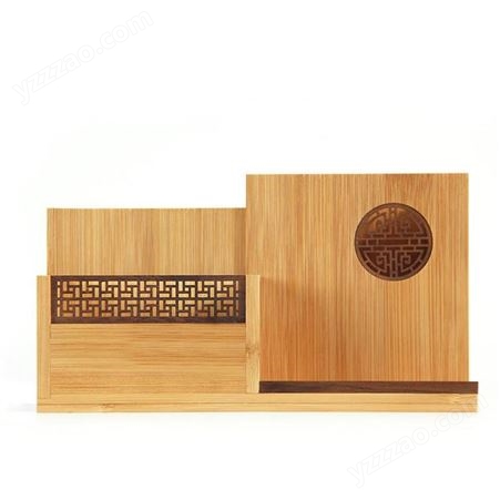 文创产品定制笔筒 桌面收纳盒 木制工艺摆件定做logo 多功能笔筒