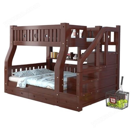 上下床双层床高低子母床上下铺实木儿童床两层组合床交错式高架床