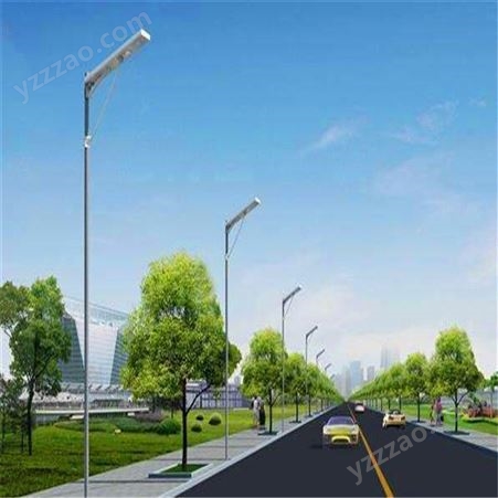 路灯厂家 扬州凯佳照明 市政亮化 锂电池 80w光伏太阳能板 6米 太阳能路灯
