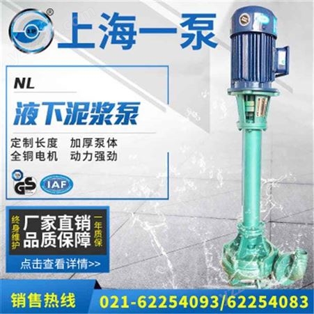 NL排污泵 上海一泵NL液下泥浆泵排污泵 不锈钢耐腐蚀污水泵