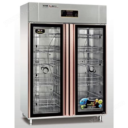 立式保洁柜双门RTP-1500A变频商用消毒柜热风循环中温加尔消毒柜