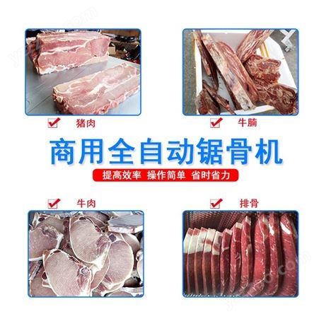 中国台湾全自动锯骨机420A 牛仔骨锯切机 切牛排猪扒设备 厂家直供