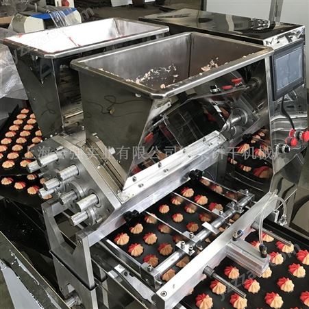 上海合强源头工厂 双色曲奇饼干生产线 黄油饼干切片机  钢带曲奇糕点机器