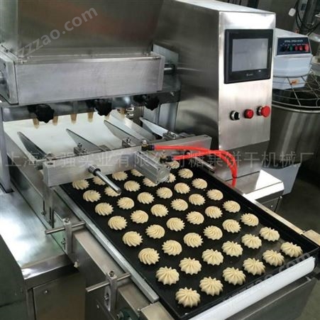 上海合强 多功能电脑曲奇机 小花曲奇饼干机价格 休闲挤出食品机械厂家