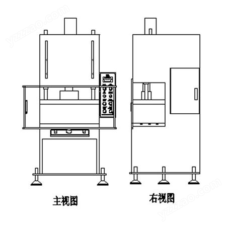 东莞中小型液压机钢板焊接结构单臂精密冲床油压机,精度稳定并有长期的保持性
