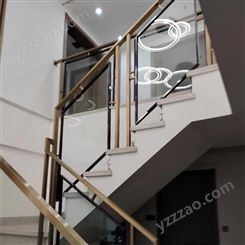 玻璃楼梯扶手 沈阳顶硕玻璃楼梯扶手定制 设计安装售后专业服务