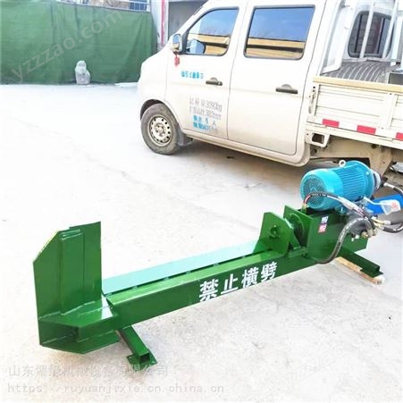 RY-13695供应 儒缘机械 移动式电动劈柴机 农用15吨劈木机 卧式劈柴机
