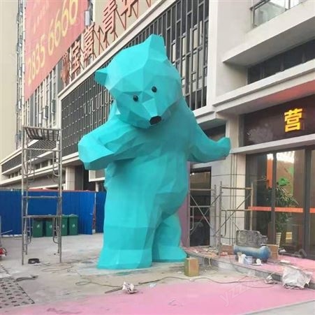 福建厦门匠心远航雕塑玻璃钢烤漆熊雕塑模型