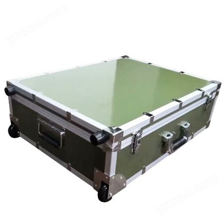 私人定做大型军绿色铝箱拉工具杆箱高承重运输箱蝴蝶锁迷彩航空箱