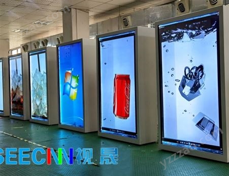 双面透明液晶展示柜 透明3D橱窗32寸49寸55寸65寸双面透明液晶屏