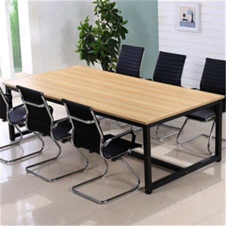 会议桌定制 商业办公桌 组合工作大桌子 不封边 正冠家具