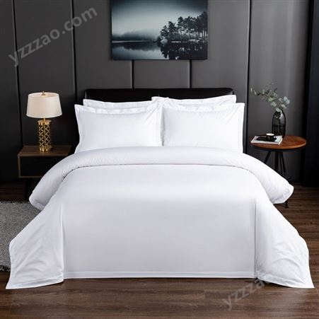 五星级酒店四件套布草床上用品40支60支纯棉床单被套可定制