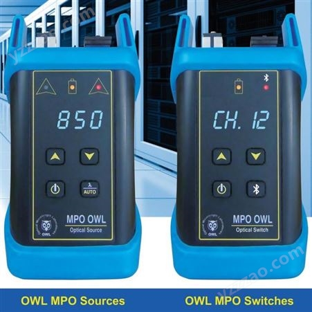 美国光波12芯电缆和链路光纤测试套件 OWL MPO 光功率计 光源 光开关