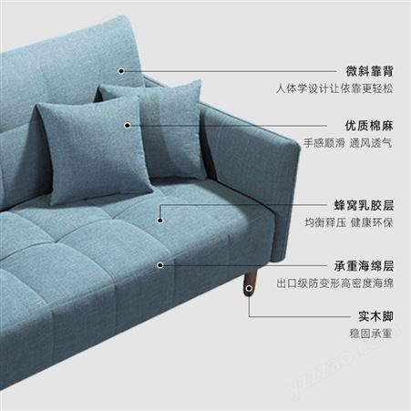 多功能双人沙发床折叠两用家用客厅小户型款网红款可伸缩