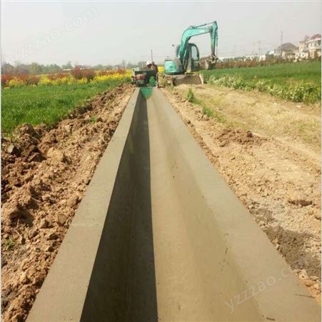 修筑u型水渠的挖斗污水渠成型设备灌溉水渠滑模机打件快