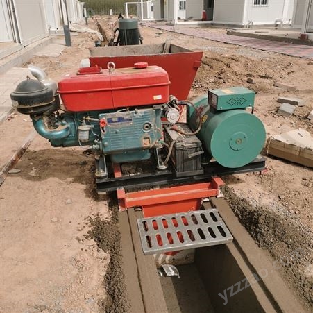 混凝土水沟一次成型机 现浇自走式机械修水渠机器