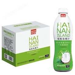 海南岛果肉椰子汁1kg*8瓶/箱 海南岛鲜榨椰汁 夏季植物蛋白饮料