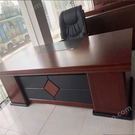 广西办公家具时尚大气老板桌 新款现代简约木皮老板桌 