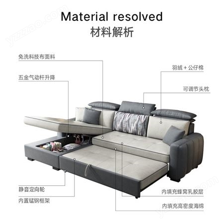 沙发床两用折叠客厅多功能伸缩抽拉小户型可以当床网红款双人