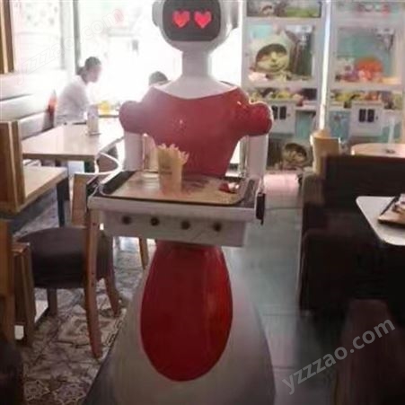 智能送餐机器人小蛮腰直供 卡特送餐机器人使用效果