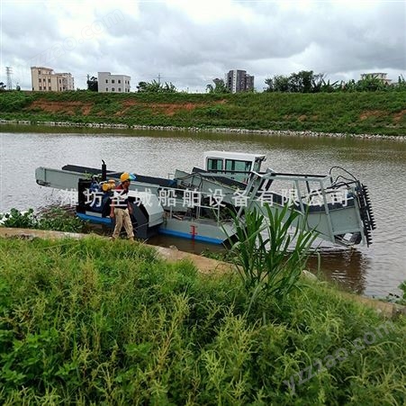 圣城全自动水面割草船 水下打捞收割船 河道除草机械免费安装
