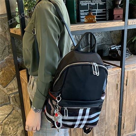 女士高级感双肩包2021时尚洋气韩版女包休闲简约软皮小背包型号GHNSSJB022