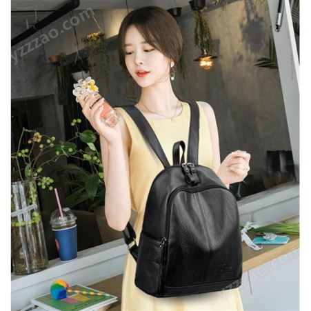 高级感双肩包女时尚洋气韩版女包休闲简约软皮小背包型号DL-038
