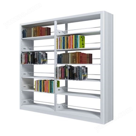 简易钢木书架置物架 创意图书馆书架 多层落地组合书柜 阅览室书架