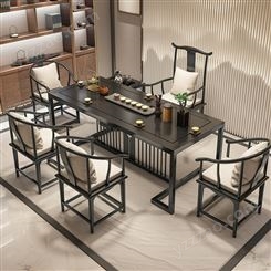 实木茶桌椅组合厂家 新中式实木茶桌设计 茶台新中式泡茶桌椅组合